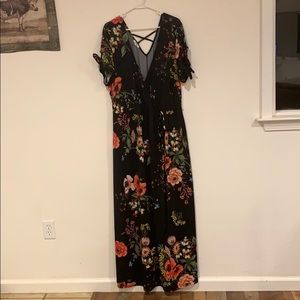 Black floral Maxi dress